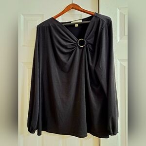 Michael Kors Black Women's Top with Ring Detail